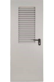 דלת מתכתית מוסדית בשילוב רפפה עליונה