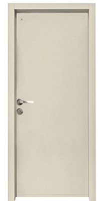 דלת פלדלת רב בריח דגם ביסיק גוון 9001 מגורען " ידיות קורל "